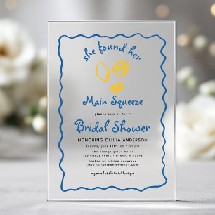 Invitations En Acrylique Douce Citron Réjouissance Principale Mariage Fanta