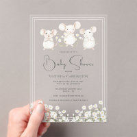 Douces Souris & Marguerites Rose Baby Shower