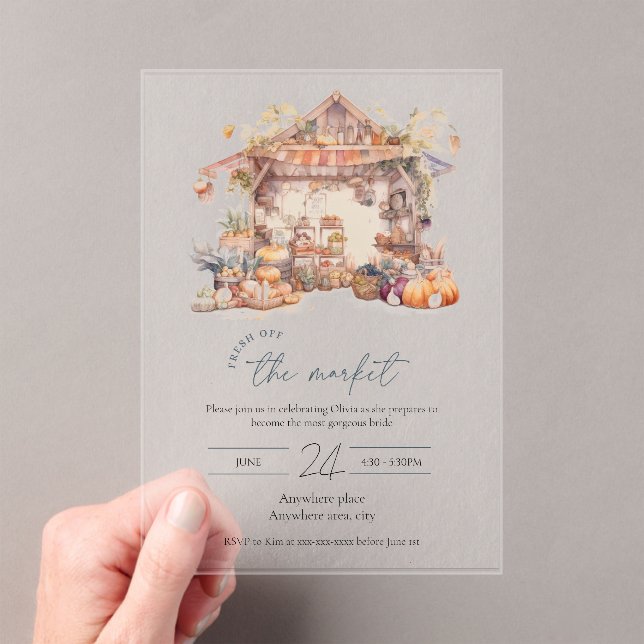 Invitations En Acrylique Douche nuptiale acrylique fraîche du marché (In situ (ordinateur de poche))