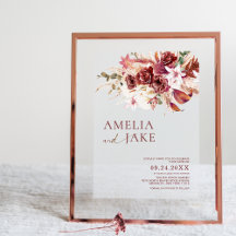 Dusty Rosewood & Burgundy Blush Floral Wedding 