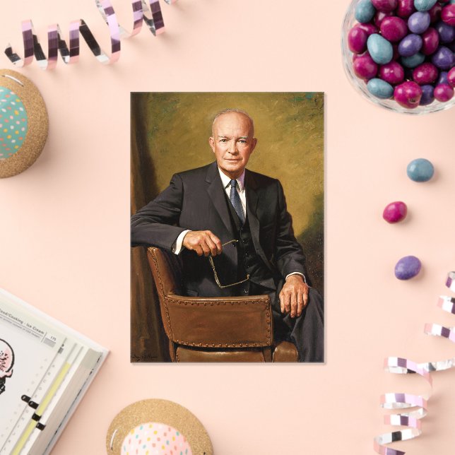 Invitations En Acrylique Dwight Eisenhower Président Portrait de la Maison  (Insitu (Célébration))