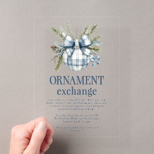 Invitations En Acrylique Échange d'ornements élégants modernes pour la fête
