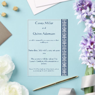 Invitations En Acrylique Élégance Chinoise dans un Mariage Acrylique en Ble