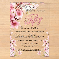 Elégance Florale Rose 50 ans & Fête d'Anniversaire