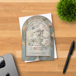 Invitations En Acrylique Élégant bouquet de roses vintage floral rose pâle