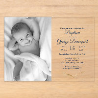 Élégant événement religieux de baptême photo perso