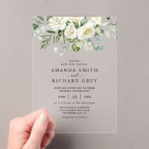 Elégant ivoire floral & verdure Eucalyptus Mariage