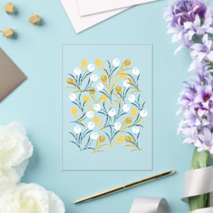 Invitations En Acrylique Élégant motif floral de Tulipe