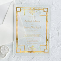 Élégant or blanc géométrique vintage mariage Déco