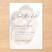 Elégant Vellum Overlay Photo Wedding Enregistrer L