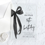 Invitations En Acrylique Elégante aquarelle Black Bow 16e fête d'anniversai<br><div class="desc">Fêtez votre 16e anniversaire avec notre Elégante aquarelle Black Bow Invitation de fête d'anniversaire! Ce design élégant présente un arc noir délicat associé à des détails d'aquarelle douce, créant un parfait mélange d'élégance et de charme. Idéal pour marquer ce jalon spécial, cette invitation est entièrement personnalisable, assurant que votre 16ème...</div>