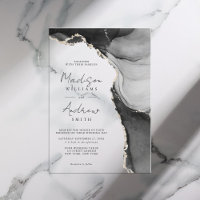 Elégante Mariage en marbre noir et blanc
