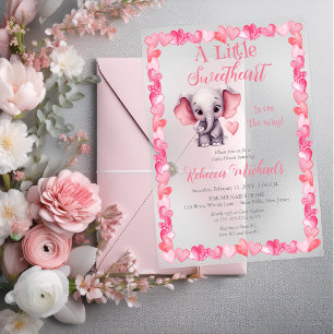 Invitations En Acrylique Élémentaire Une Petite Douceur Fille Baby Shower