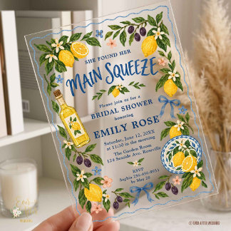 Invitations En Acrylique Elle a trouvé sa douche nuptiale aux citrons Main 