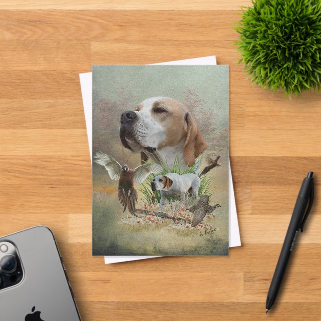 Invitations En Acrylique English Pointer  (Insitu (Carte d'invitation))
