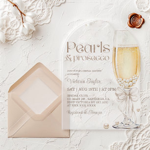 Invitations En Acrylique Enterrement de vie de jeune fille Colliers de perl