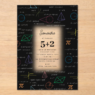 Invitations En Acrylique Équations mathématiques Formules mathématiques Ann