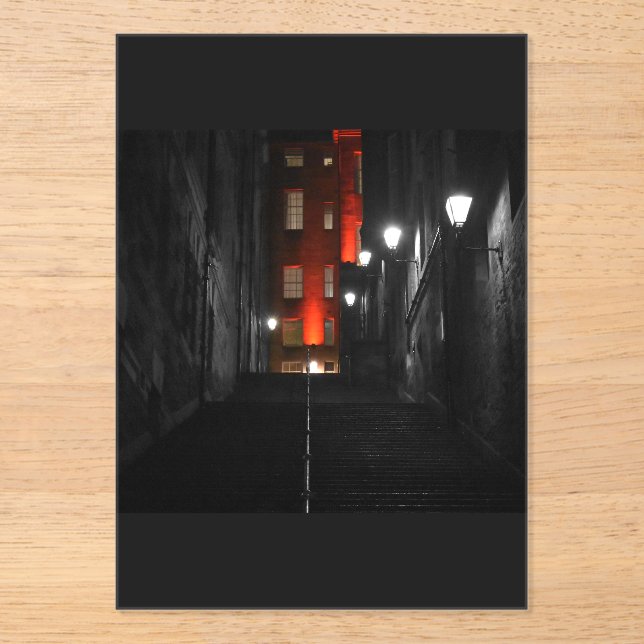 Invitations En Acrylique Escalier gothique (Recto)