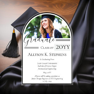 Invitations En Acrylique Faire annonce de remise de diplôme avec photo arqu