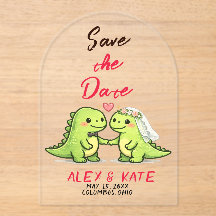 Faire part de mariage de dinosaures