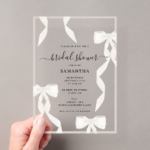 Invitations En Acrylique Fancy Watercolor Arc Blanc Formal Mariage