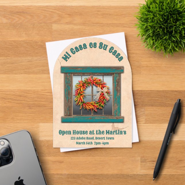 Invitations En Acrylique Fenêtre bleu couronne sud-ouest du Chili Personnal (Insitu (Carte d'invitation))