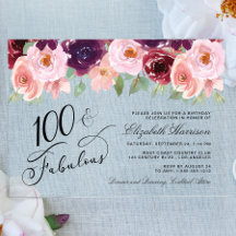 Fête d'anniversaire de 100 ans élégante à l'aquare