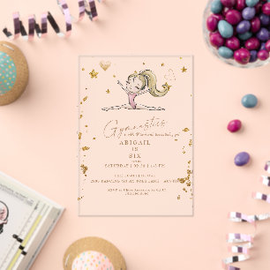 Invitations En Acrylique Fête d'anniversaire de gymnastique acrylique Tumbl