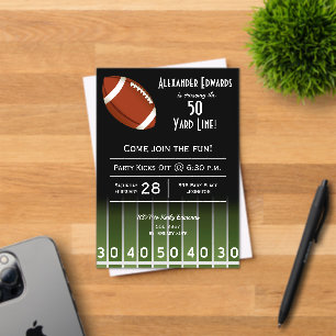Invitations En Acrylique Fête d'anniversaire du football américain