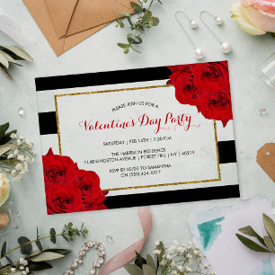 Invitations En Acrylique Fête de la Saint-Valentin Chic Moderne Luxe