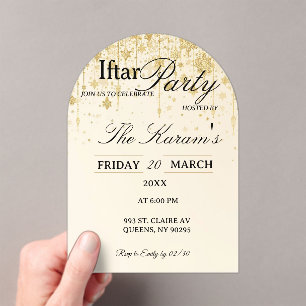 Invitations En Acrylique Fête de l'Aïd el-Fitr de Ramadan Mosquée Minimalis