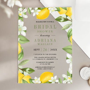 Invitations En Acrylique Fête de mariage Citron verger Citrus