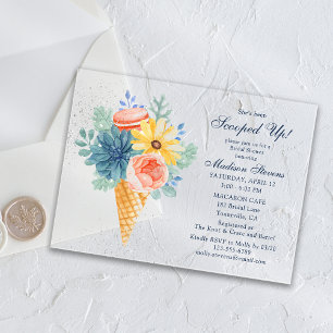 Invitations En Acrylique Fête de mariage Floral Macaron Succulent