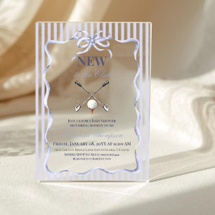 Invitations En Acrylique Fête de naissance Vintage Blue Boy Nouveau au Club