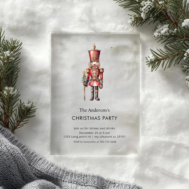 Invitations En Acrylique Fête de Noël Casse-Noisette  (Créateur téléchargé)