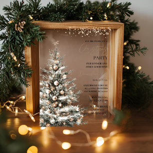 Invitations En Acrylique Fête de Noël   Festive