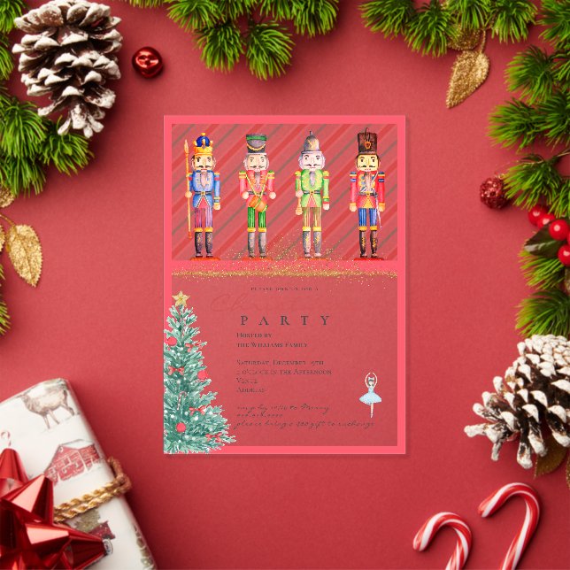 Invitations En Acrylique Fête de Noël festive Casse-Noisette (Insitu (vacances))