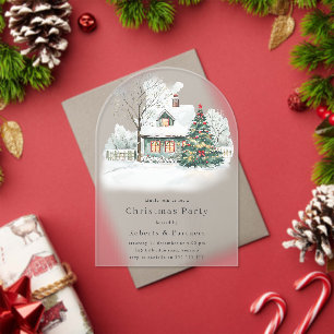 Invitations En Acrylique Fête de Noël ou fête de Noël