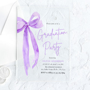 Invitations En Acrylique Fête de remise de diplômes élégante et tendance av