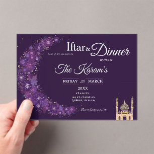 Invitations En Acrylique Fête de rupture du jeûne du Ramadan à la mosquée m