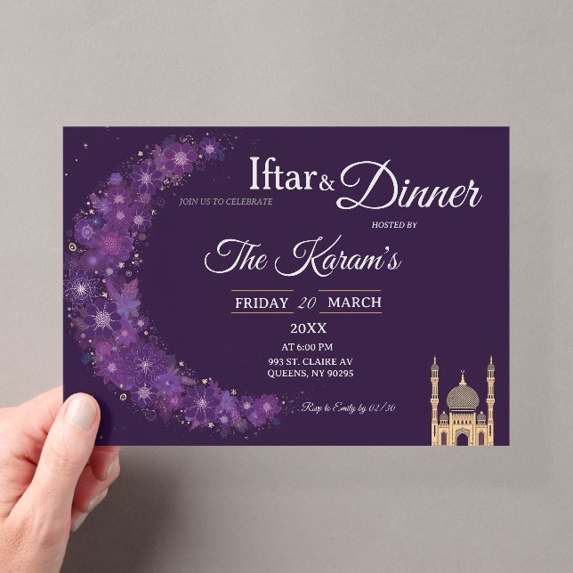Invitations En Acrylique Fête de rupture du jeûne du Ramadan à la mosquée m (In situ (ordinateur de poche))