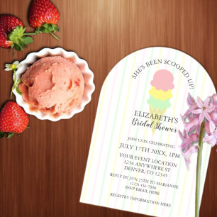 Invitations En Acrylique Fête des mariées de crème glacée récupérée
