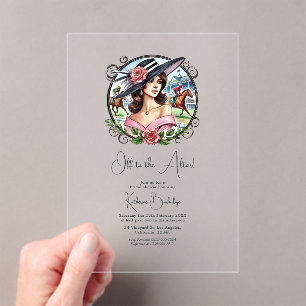 Invitations En Acrylique Fête des mariées "Off to the Altar" inspirée par D