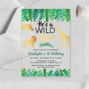 Invitations En Acrylique Fête du premier anniversaire de Wild One Boys