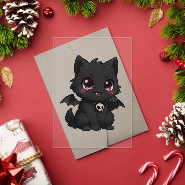 Invitations En Acrylique - "Feu de Chat Chauve-Souris" (Insitu (vacances))