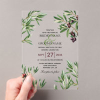 Feuille d'olive méditerranéen grec Mariage de l'îl