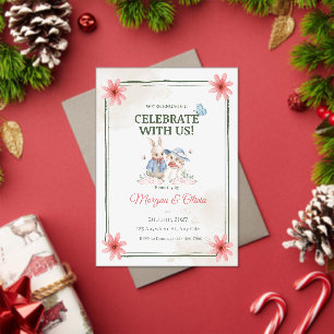 Invitations En Acrylique Fiançailles Jardin Romantique Pastel Floral