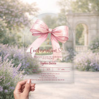 Fille rose arc clair de luxe Confirmation