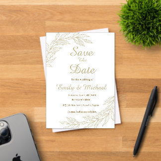 Invitations En Acrylique Flat Save The Date Card