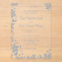 Fleur rayée élégante en bleu poussiéreux